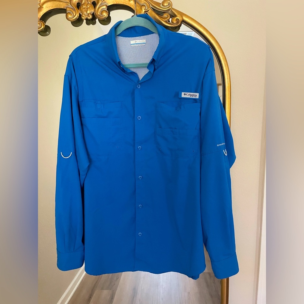 Columbia PFG Performance Fishing Gear Omni shade shirt size Large mens